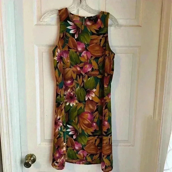 Limited America vintage tropical floral A line dress size 4 - Picture 1 of 5
